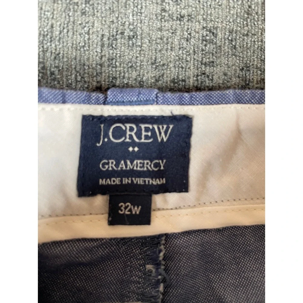 J.Crew Gramercy Mens Blue Micro Pattern Flat Front Shorts Size 32w 9 Inch Inseam